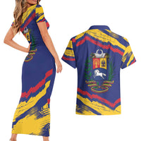 Venezuela Fuerza Y Esperanza Couples Matching Short Sleeve Bodycon Dress and Hawaiian Shirt - Wonder Print Shop