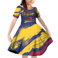 Venezuela Fuerza Y Esperanza Family Matching Off Shoulder Short Dress and Hawaiian Shirt - Wonder Print Shop