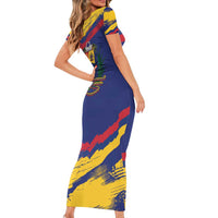 Venezuela Fuerza Y Esperanza Family Matching Short Sleeve Bodycon Dress and Hawaiian Shirt - Wonder Print Shop