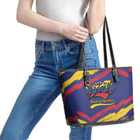 Venezuela Fuerza Y Esperanza Leather Tote Bag - Wonder Print Shop