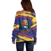 Venezuela Fuerza Y Esperanza Off Shoulder Sweater - Wonder Print Shop