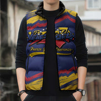 Venezuela Fuerza Y Esperanza Sleeveless Puffer Jacket - Wonder Print Shop