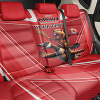 Personalized Beaver and Goose Happy Canada Day Back Car Seat Cover Est 1867 A Mari Usque Ad Mare