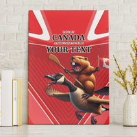 Personalized Beaver and Goose Happy Canada Day Canvas Wall Art Est 1867 A Mari Usque Ad Mare