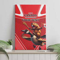 Personalized Beaver and Goose Happy Canada Day Canvas Wall Art Est 1867 A Mari Usque Ad Mare