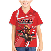 Personalized Beaver and Goose Happy Canada Day Family Matching Mermaid Dress and Hawaiian Shirt Est 1867 A Mari Usque Ad Mare