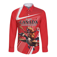 Personalized Beaver and Goose Happy Canada Day Long Sleeve Button Shirt Est 1867 A Mari Usque Ad Mare