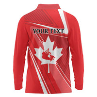 Personalized Beaver and Goose Happy Canada Day Long Sleeve Polo Shirt Est 1867 A Mari Usque Ad Mare