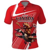 Personalized Beaver and Goose Happy Canada Day Polo Shirt Est 1867 A Mari Usque Ad Mare
