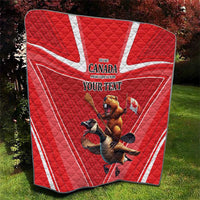 Personalized Beaver and Goose Happy Canada Day Quilt Est 1867 A Mari Usque Ad Mare