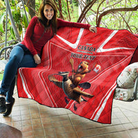 Personalized Beaver and Goose Happy Canada Day Quilt Est 1867 A Mari Usque Ad Mare