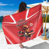Personalized Beaver and Goose Happy Canada Day Sarong Est 1867 A Mari Usque Ad Mare