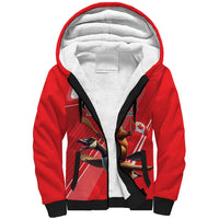 Personalized Beaver and Goose Happy Canada Day Sherpa Hoodie Est 1867 A Mari Usque Ad Mare