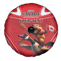 Personalized Beaver and Goose Happy Canada Day Spare Tire Cover Est 1867 A Mari Usque Ad Mare