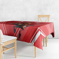 Personalized Beaver and Goose Happy Canada Day Tablecloth Est 1867 A Mari Usque Ad Mare