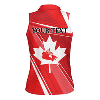 Personalized Beaver and Goose Happy Canada Day Women Sleeveless Polo Shirt Est 1867 A Mari Usque Ad Mare