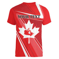 Personalized Beaver and Goose Happy Canada Day Women V-Neck T-Shirt Est 1867 A Mari Usque Ad Mare