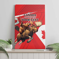Personalized Beaver and Moose Happy Canada Day Canvas Wall Art Est 1867 A Mari Usque Ad Mare