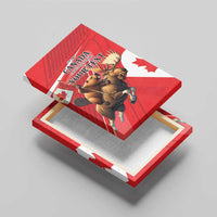 Personalized Beaver and Moose Happy Canada Day Canvas Wall Art Est 1867 A Mari Usque Ad Mare