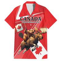 Personalized Beaver and Moose Happy Canada Day Family Matching Long Sleeve Bodycon Dress and Hawaiian Shirt Est 1867 A Mari Usque Ad Mare