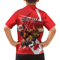 Personalized Beaver and Moose Happy Canada Day Family Matching Off The Shoulder Long Sleeve Dress and Hawaiian Shirt Est 1867 A Mari Usque Ad Mare