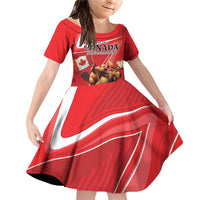 Personalized Beaver and Moose Happy Canada Day Family Matching Off Shoulder Short Dress and Hawaiian Shirt Est 1867 A Mari Usque Ad Mare