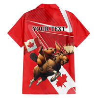 Personalized Beaver and Moose Happy Canada Day Family Matching Short Sleeve Bodycon Dress and Hawaiian Shirt Est 1867 A Mari Usque Ad Mare