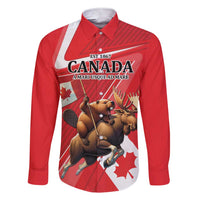 Personalized Beaver and Moose Happy Canada Day Family Matching Short Sleeve Bodycon Dress and Hawaiian Shirt Est 1867 A Mari Usque Ad Mare