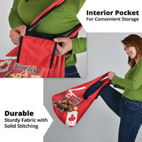 Personalized Beaver and Moose Happy Canada Day Grocery Bag Est 1867 A Mari Usque Ad Mare