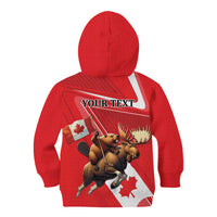 Personalized Beaver and Moose Happy Canada Day Kid Hoodie Est 1867 A Mari Usque Ad Mare