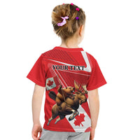 Personalized Beaver and Moose Happy Canada Day Kid T Shirt Est 1867 A Mari Usque Ad Mare