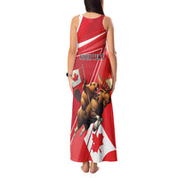 Personalized Beaver and Moose Happy Canada Day Tank Maxi Dress Est 1867 A Mari Usque Ad Mare