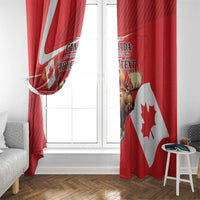 Personalized Beaver and Moose Happy Canada Day Window Curtain Est 1867 A Mari Usque Ad Mare