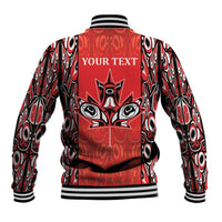 Personalized Canada Indigenous People Day Baseball Jacket Haida Tribe Flag Tattoo Style