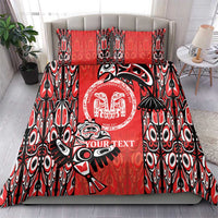 Personalized Canada Indigenous People Day Bedding Set Haida Tribe Flag Tattoo Style