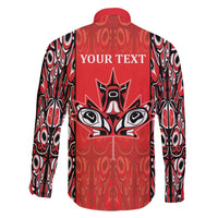 Personalized Canada Indigenous People Day Family Matching Long Sleeve Bodycon Dress and Hawaiian Shirt Haida Tribe Flag Tattoo Style