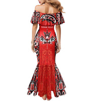 Personalized Canada Indigenous People Day Family Matching Mermaid Dress and Hawaiian Shirt Haida Tribe Flag Tattoo Style