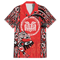 Personalized Canada Indigenous People Day Family Matching Short Sleeve Bodycon Dress and Hawaiian Shirt Haida Tribe Flag Tattoo Style