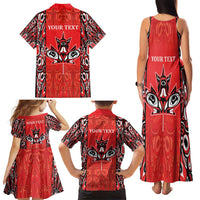 Personalized Canada Indigenous People Day Family Matching Tank Maxi Dress and Hawaiian Shirt Haida Tribe Flag Tattoo Style