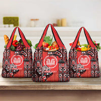 Personalized Canada Indigenous People Day Grocery Bag Haida Tribe Flag Tattoo Style