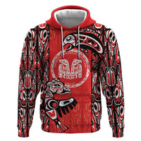 Personalized Canada Indigenous People Day Hoodie Haida Tribe Flag Tattoo Style
