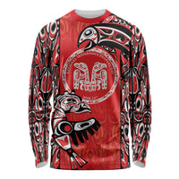 Personalized Canada Indigenous People Day Long Sleeve Shirt Haida Tribe Flag Tattoo Style