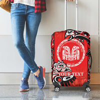 Personalized Canada Indigenous People Day Luggage Cover Haida Tribe Flag Tattoo Style