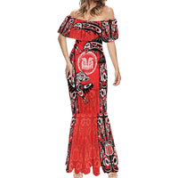 Personalized Canada Indigenous People Day Mermaid Dress Haida Tribe Flag Tattoo Style