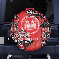 Personalized Canada Indigenous People Day Spare Tire Cover Haida Tribe Flag Tattoo Style