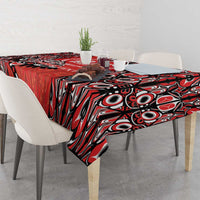 Personalized Canada Indigenous People Day Tablecloth Haida Tribe Flag Tattoo Style