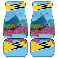 Personalized Pitons Saint Lucian Bougainvillea Car Mats
