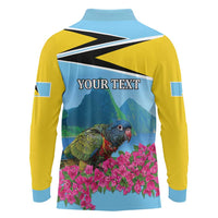 Personalized Pitons Saint Lucian Bougainvillea Long Sleeve Polo Shirt