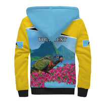 Personalized Pitons Saint Lucian Bougainvillea Sherpa Hoodie