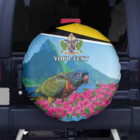 Personalized Pitons Saint Lucian Bougainvillea Spare Tire Cover